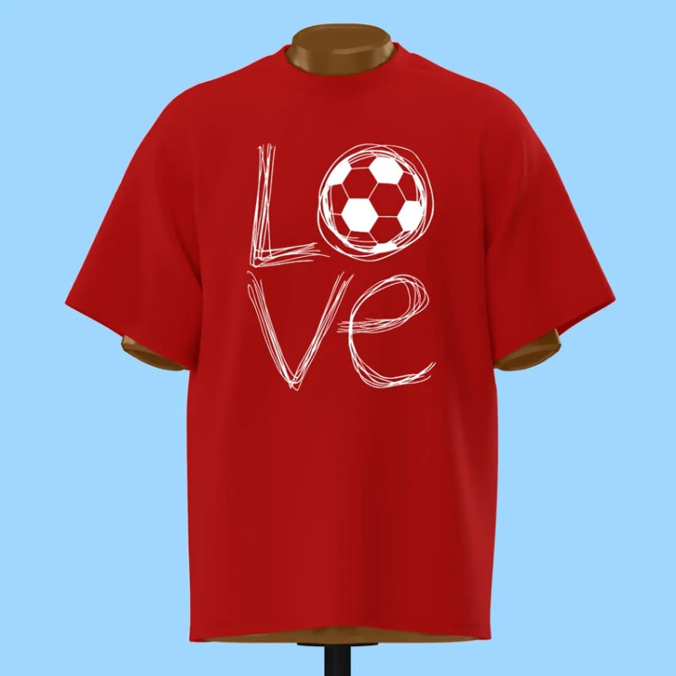 تیشرت فوتبالی LOVE - کد 10232