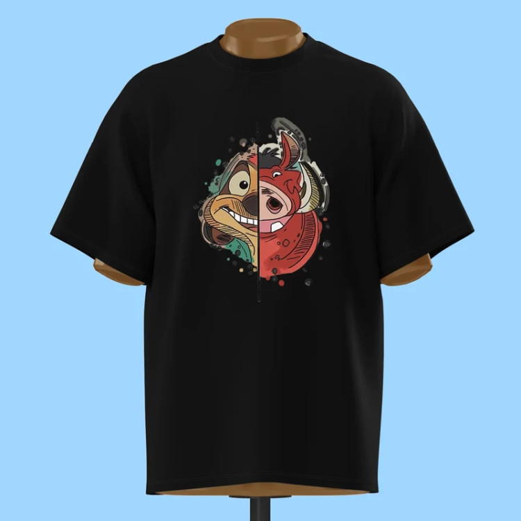 تیشرت نیمرخ تیمون و پومبا - کد 11043