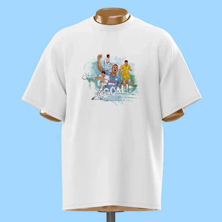 تیشرت کلاژ فوتبالی گل - کد 11822