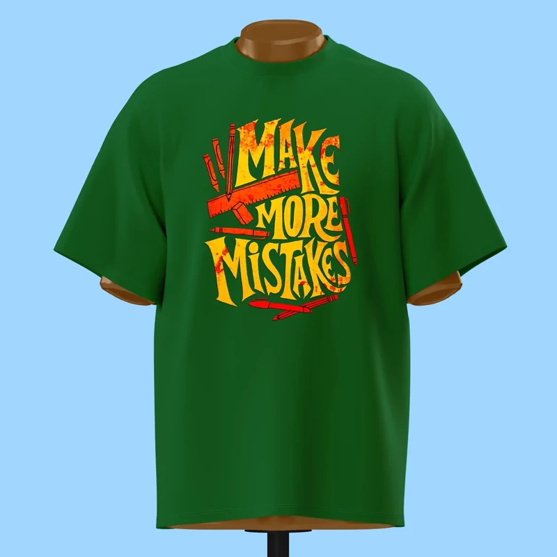 تیشرت تایپوگرافی Make More Mistakes - کد 10876