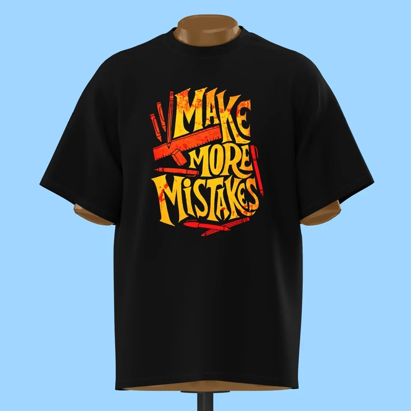 تیشرت تایپوگرافی Make More Mistakes - کد 10876