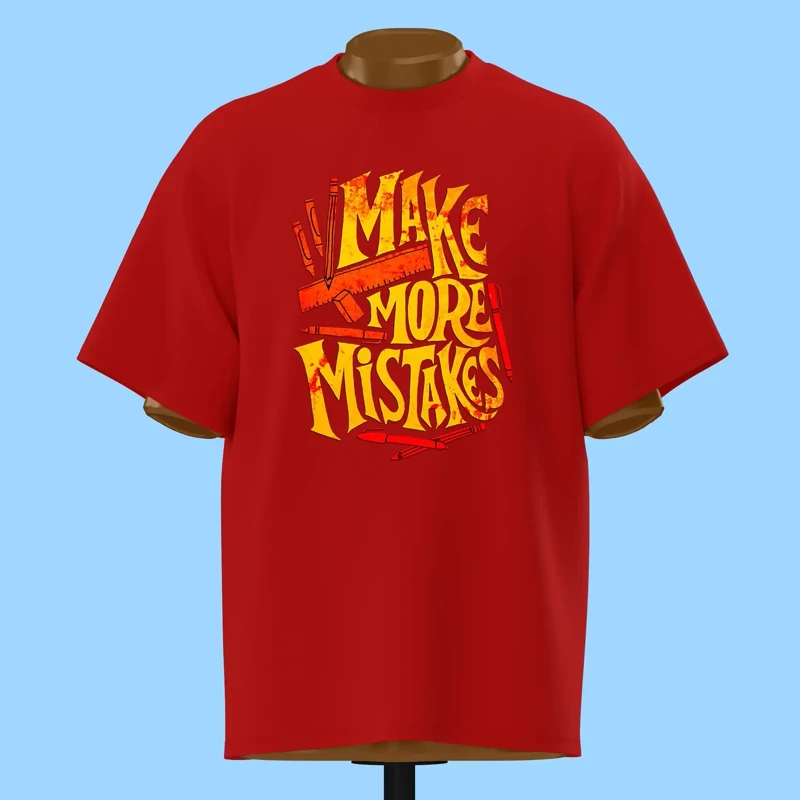 تیشرت تایپوگرافی Make More Mistakes - کد 10876