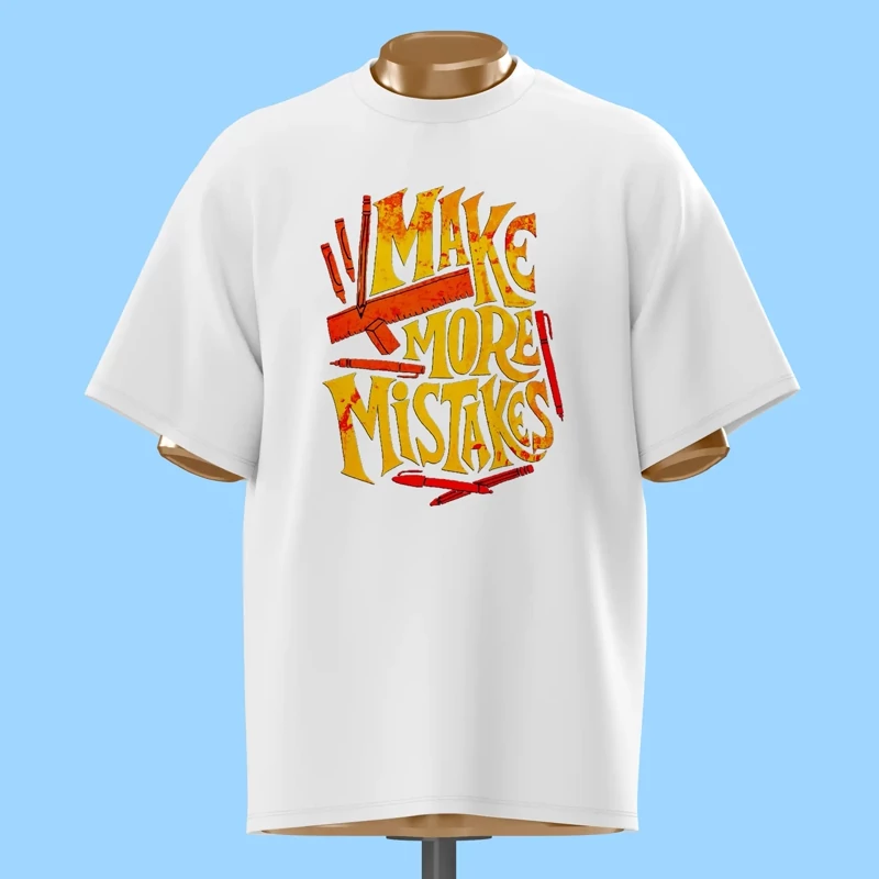 تیشرت تایپوگرافی Make More Mistakes - کد 10876