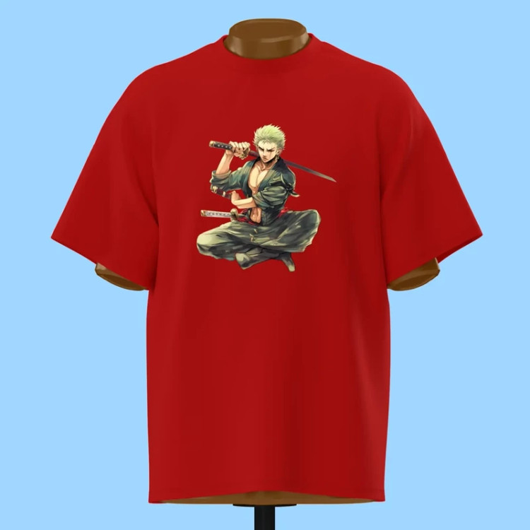 تیشرت زورو انیمه وان پیس نشسته - کد 12086
