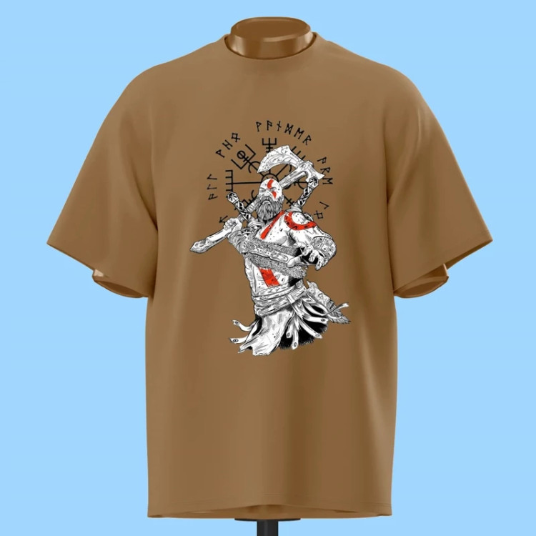 تیشرت طرح کریتوس بازی خدای جنگ کد 10189