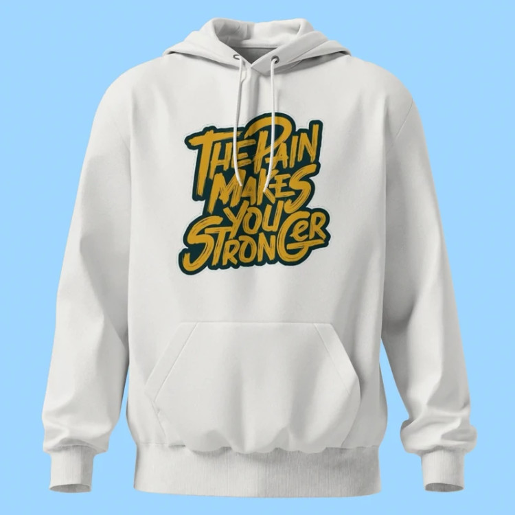 هودی تایپوگرافی The Pain Makes You Stronger - کد 10895