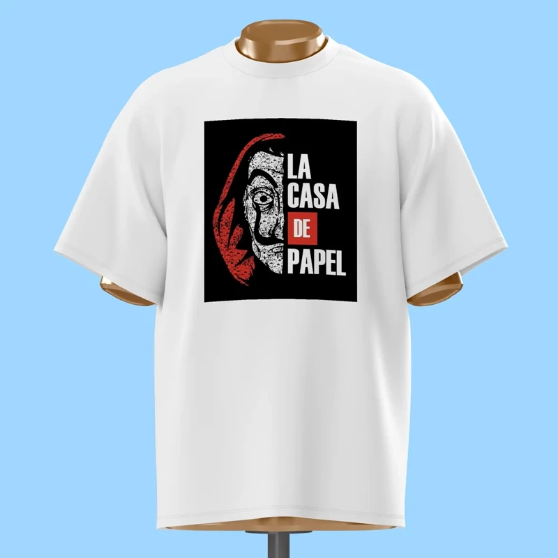 تیشرت لوگوی La Casa de Papel با ماسک - کد 10618
