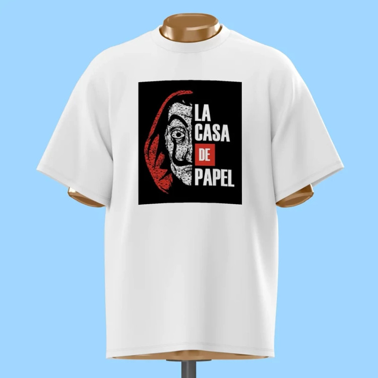 تیشرت لوگوی La Casa de Papel با ماسک - کد 10618