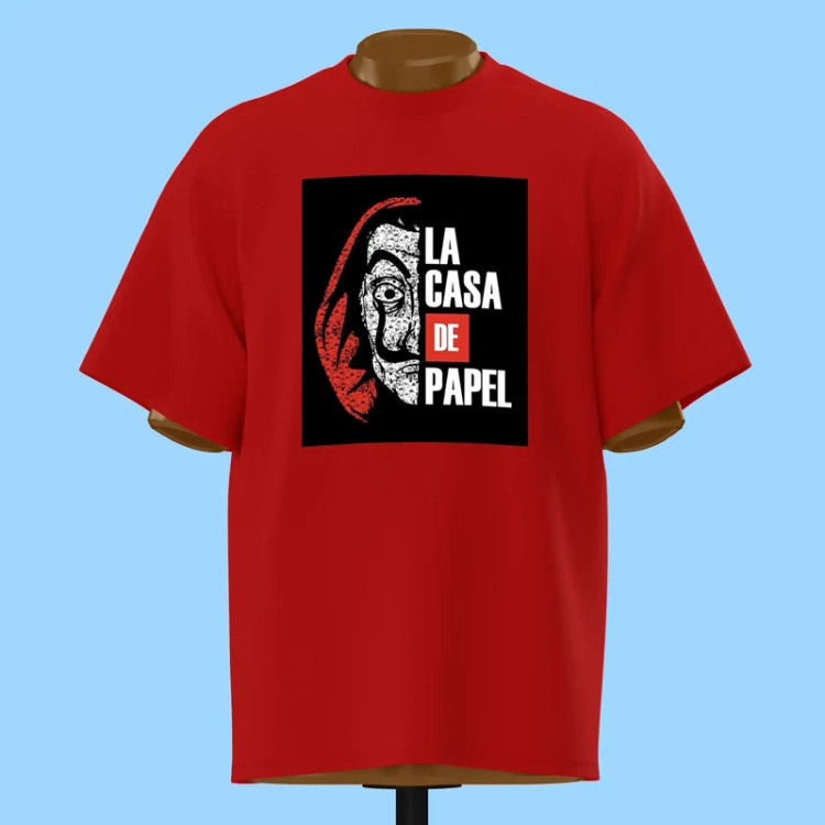 تیشرت لوگوی La Casa de Papel با ماسک - کد 10618