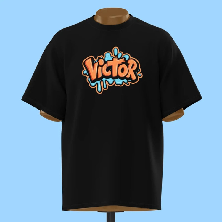تیشرت گرافیتی Victor - کد 10889