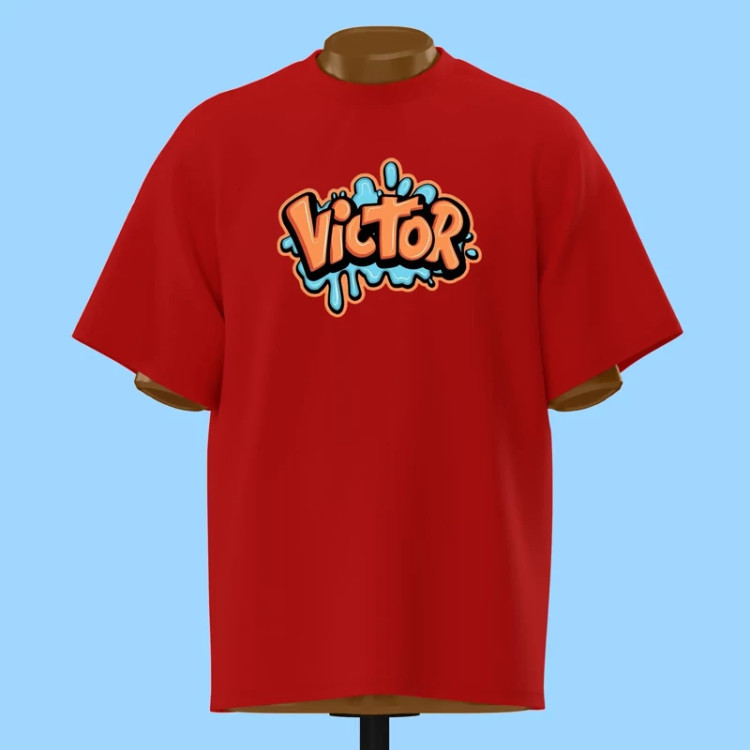 تیشرت گرافیتی Victor - کد 10889