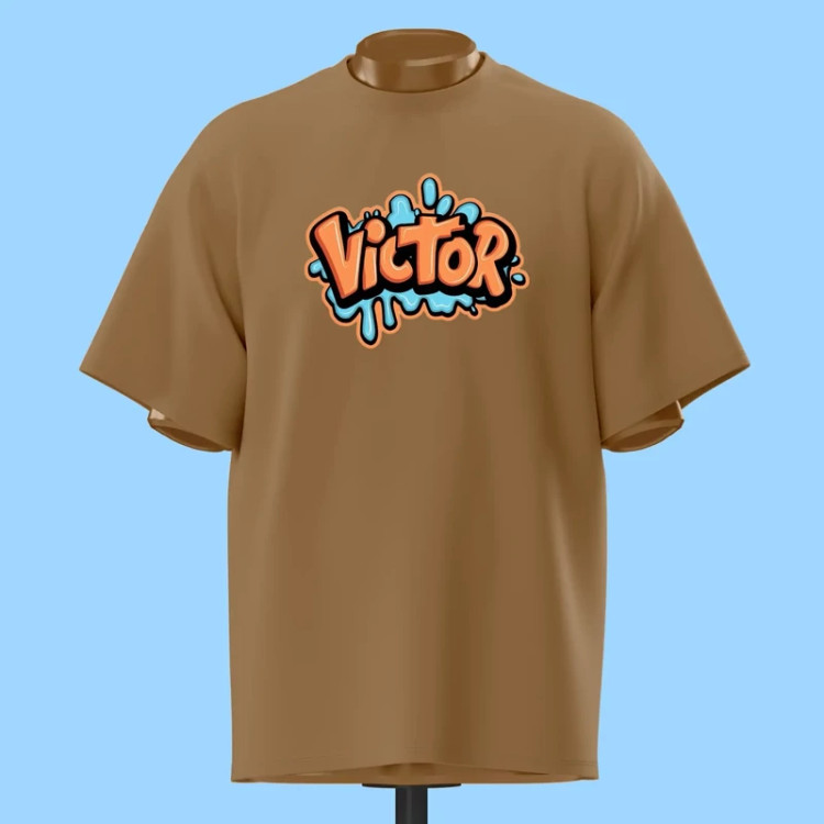 تیشرت گرافیتی Victor - کد 10889
