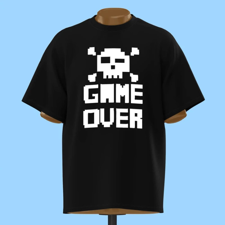 تیشرت پیکسل آرت Game Over - کد 10886