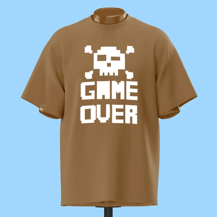 تیشرت پیکسل آرت Game Over - کد 10886