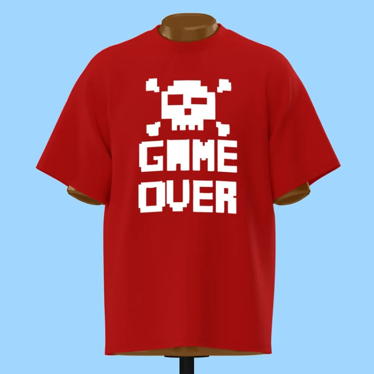 تیشرت پیکسل آرت Game Over - کد 10886