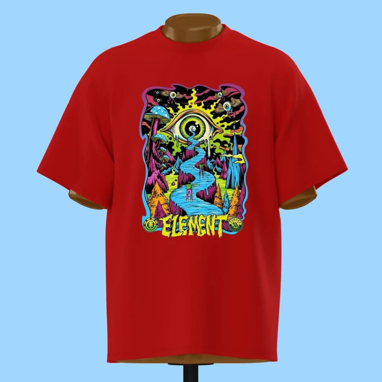 تیشرت پوستر سایکدلیک Element - کد 10930