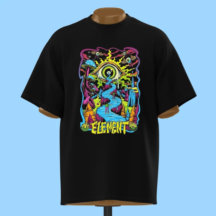 تیشرت پوستر سایکدلیک Element - کد 10930