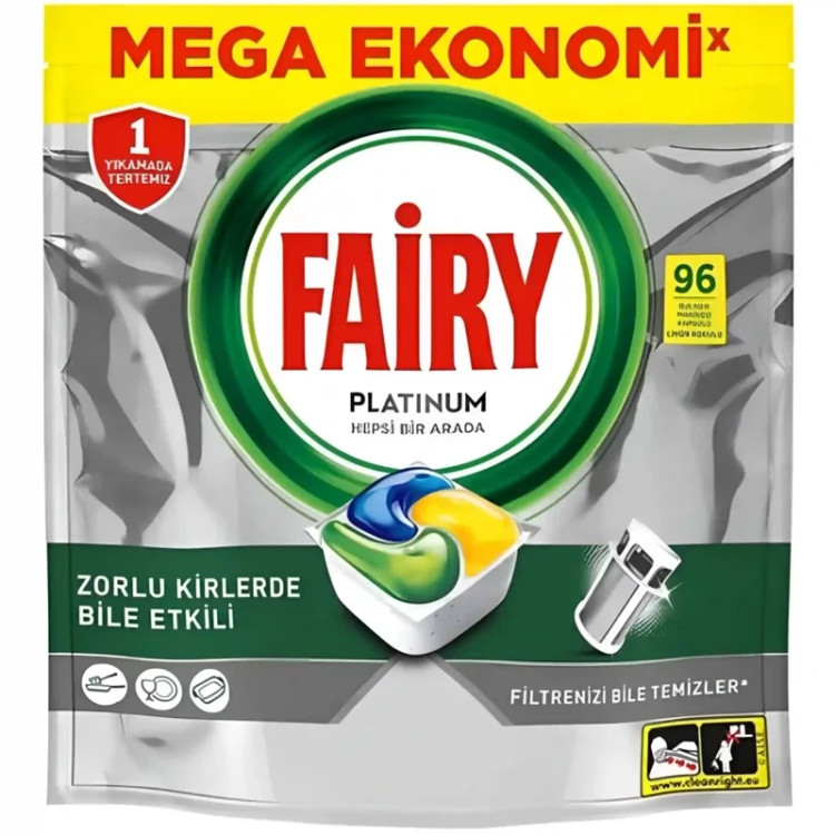 قرص ماشین ظرفشویی فایری پلاتینیوم Platinum بسته 96 عددی