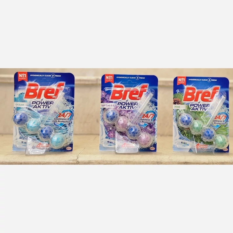 ضد عفونی و خوشبو کننده توالت فرنگی برف 4 توپی(تولید کشور ترکیه) Bref
