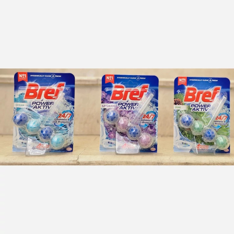 ضد عفونی و خوشبو کننده توالت فرنگی برف 4 توپی(تولید کشور ترکیه) Bref
