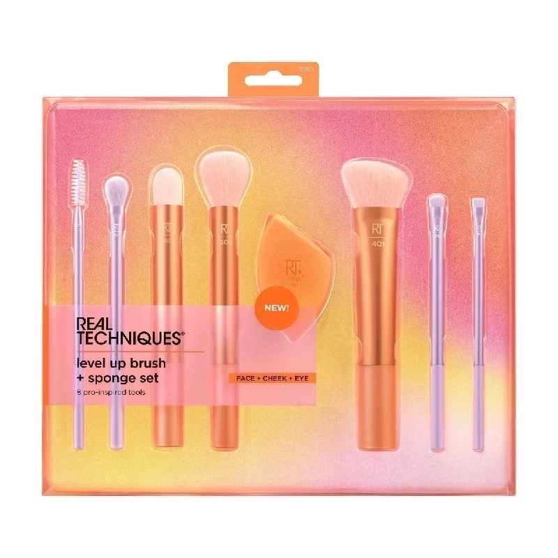 ست براش و پد 8 عددی ریل تکنیک LEVEL UP BRUSH