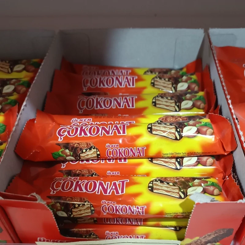 ویفر فندقی با روکش شکلات اولکر چوکونات COKONAT وزن 33 گرم
