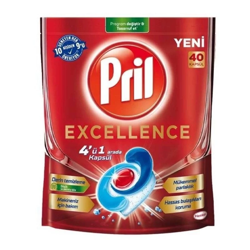 قرص ماشین ظرفشویی پریل مدل Excellence بسته 60 عددی