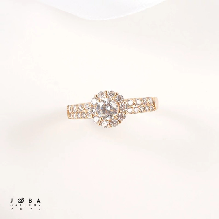انگشتر گل جواهری ژوپینگ کد 1010701042