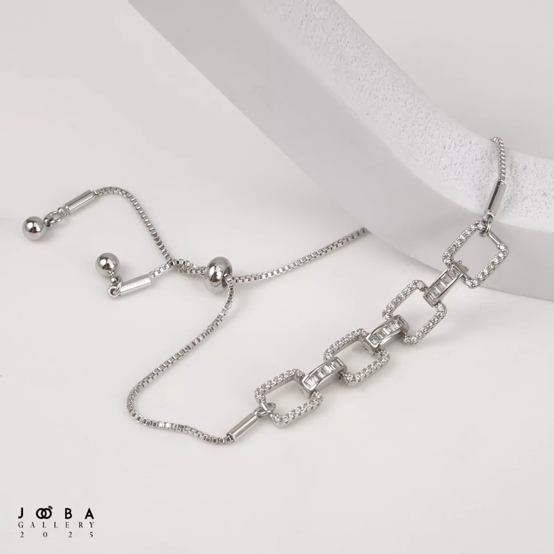 دستبند آسانسوری نقره ای ژوپینگ کد 1101902695