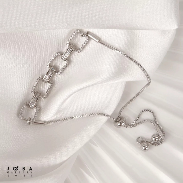 دستبند آسانسوری نقره ای ژوپینگ کد 1101902695