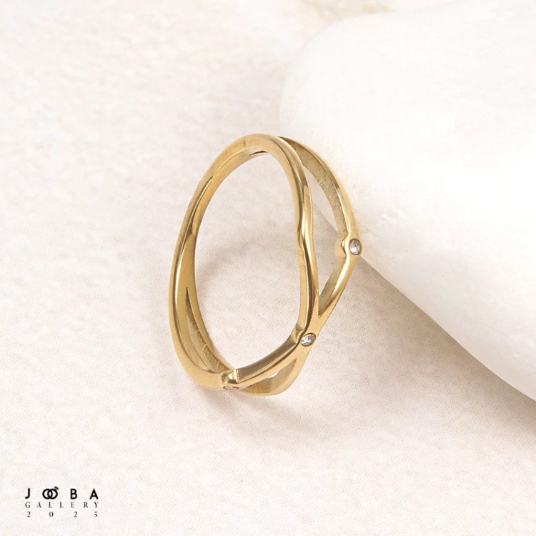 انگشتر حالت دار نگین ژوپینگ کد 101059880