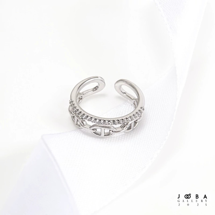 انگشتر دولاین نقره ای برند ژوپینگ 1010711063