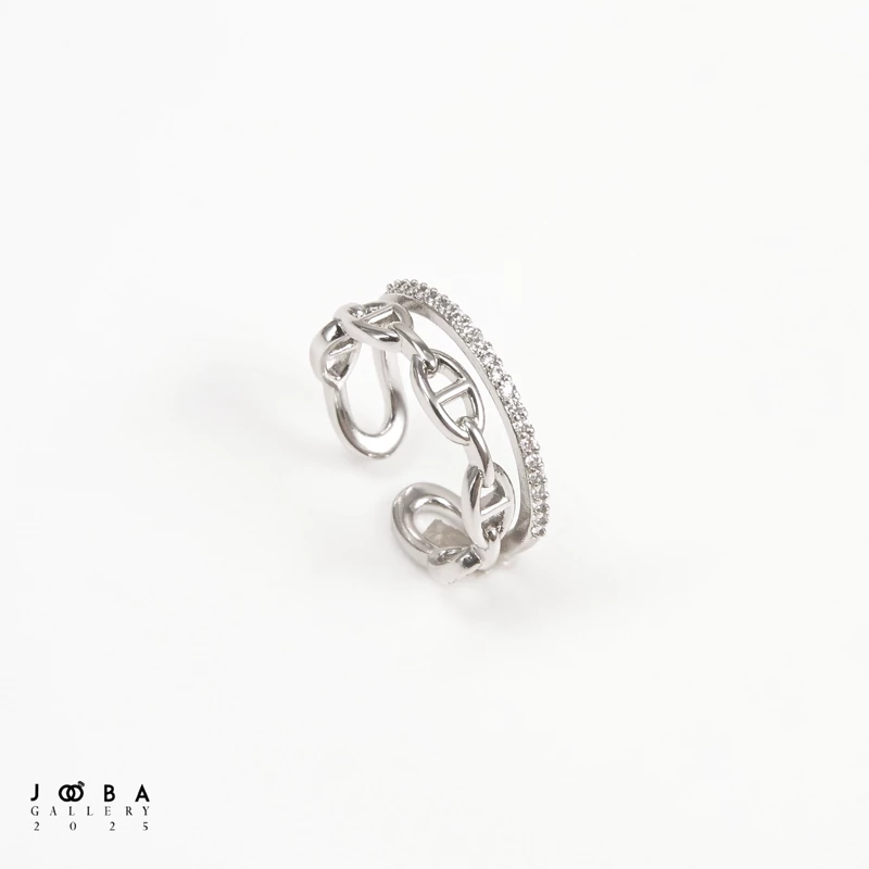 انگشتر دولاین نقره ای برند ژوپینگ 1010711063