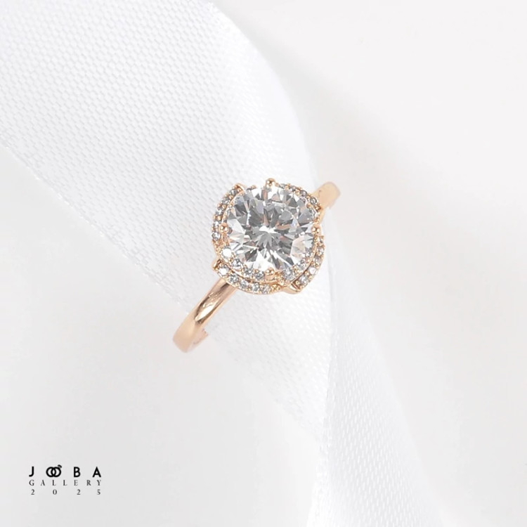 انگشتر جواهری تک نگین ژوپینگ کد1010851267
