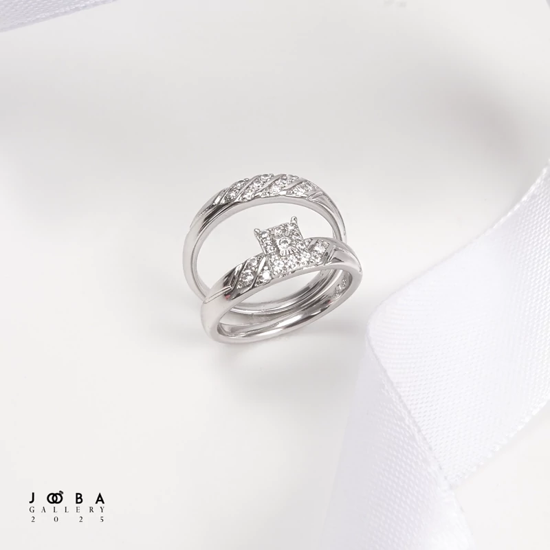 انگشتر نگین مربعی ژوپینگ کد 1011321961