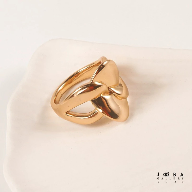 انگشتر مینیمال گره طلایی ژوپینگ کد 1010751113