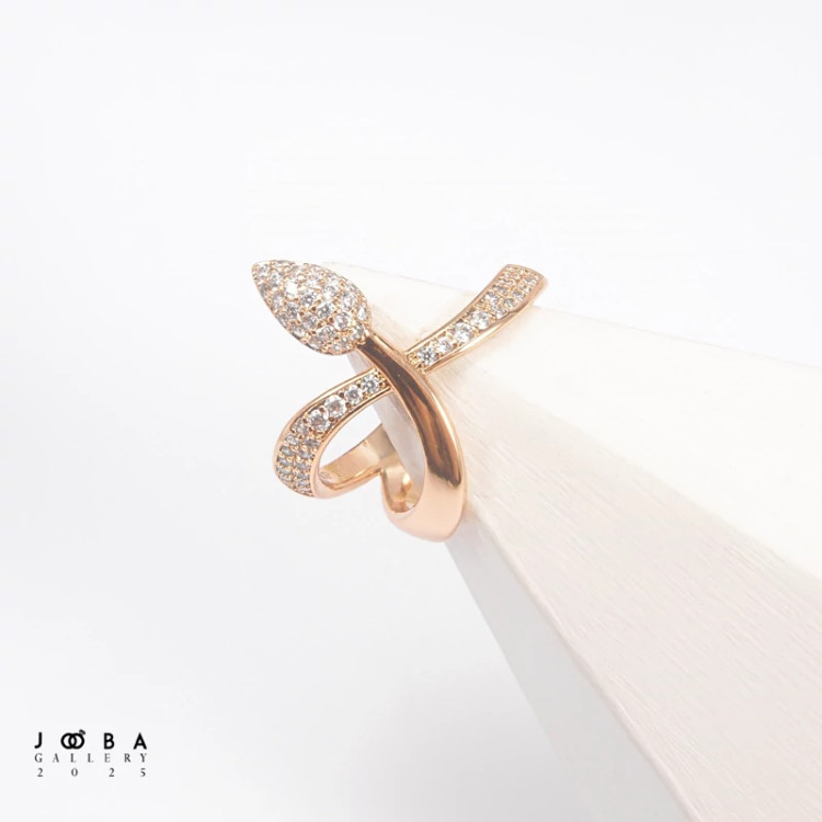 انگشتر مینیمال برگ ژوپینگ کد 10110415449