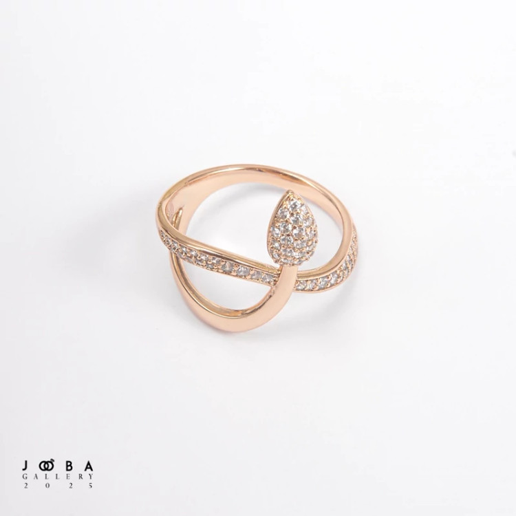 انگشتر مینیمال برگ ژوپینگ کد 10110415449
