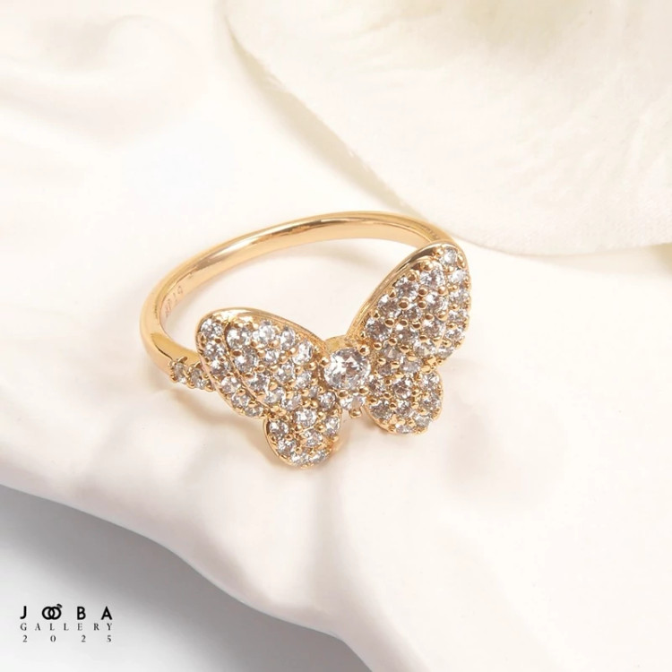 انگشتر جواهری پروانه ژوپینگ کد 1010811202