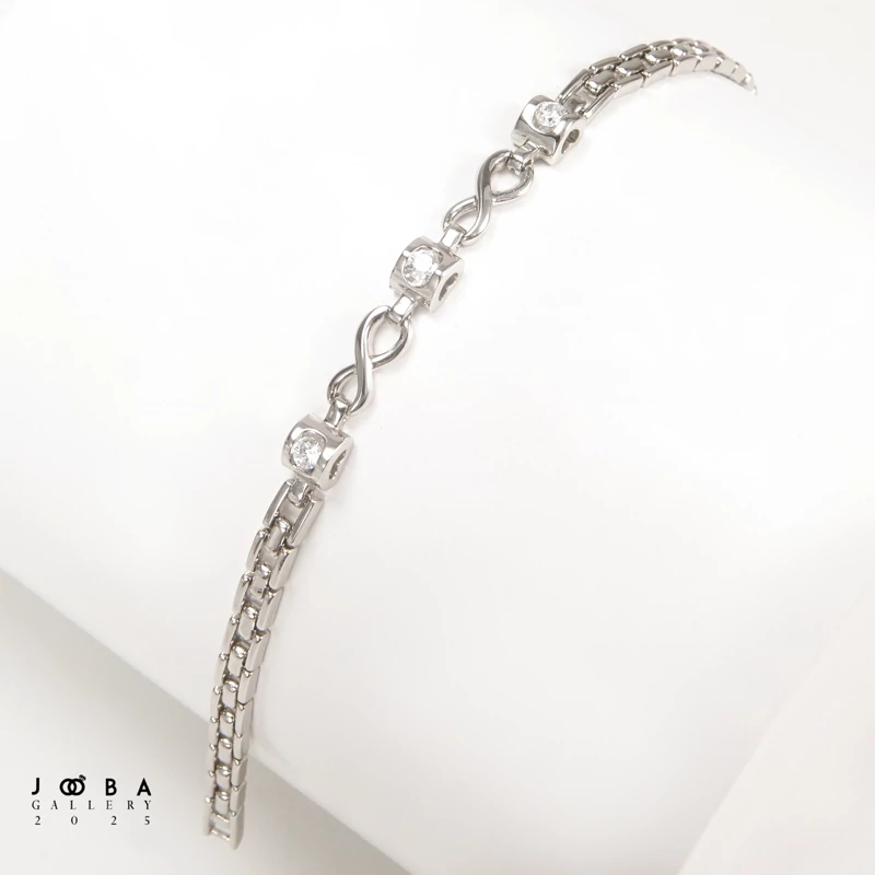 دستبند جواهری بی نهایت نگیندار ژوپینگ کد 1101131606