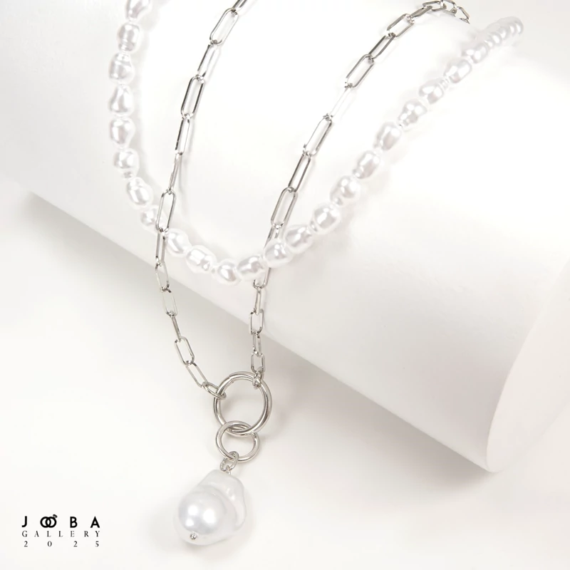 گردنبند مرواریدی باروک ژوپینگ کد 1082093262