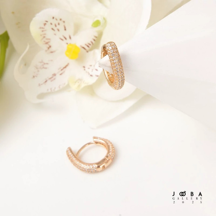 گوشواره حلقه ای نگین دار کد 1121311672 ژوپینگ