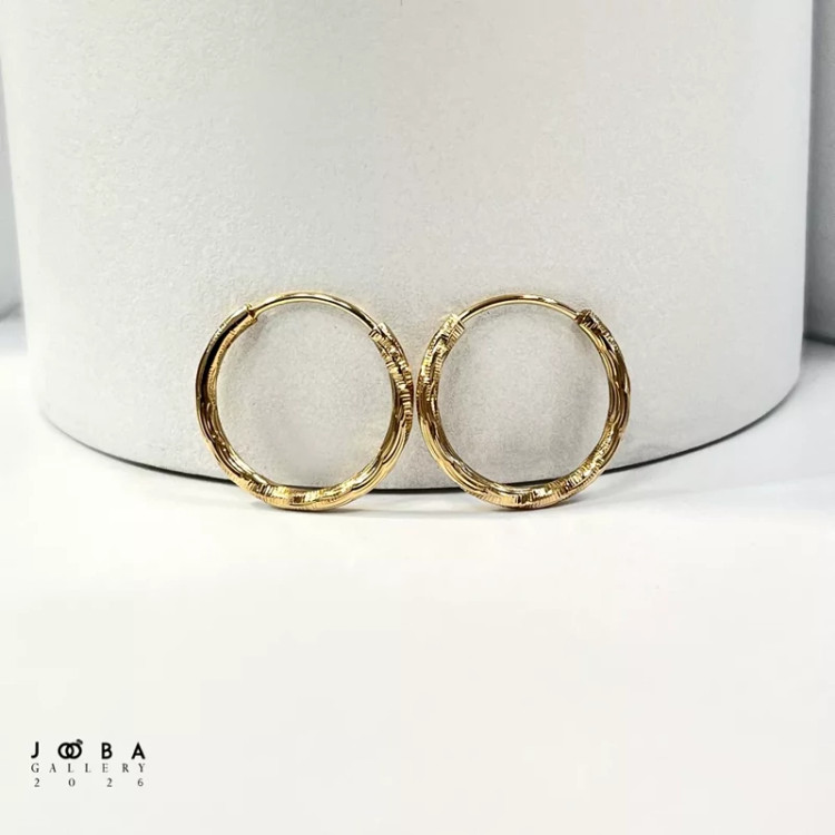 گوشواره حلقه ای طلایی ژوپینگ 317050154