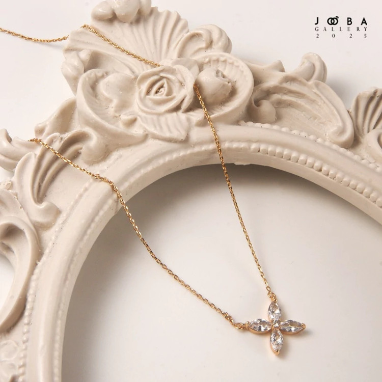 گردنبند گلبرگ جواهری کد 1081352010 ژوپینگ
