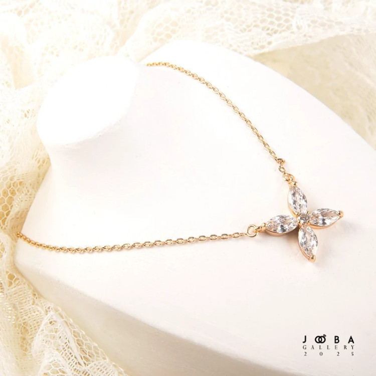 گردنبند گلبرگ جواهری کد 1081352010 ژوپینگ