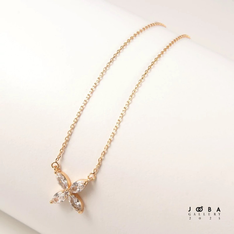 گردنبند گلبرگ جواهری کد 1081352010 ژوپینگ