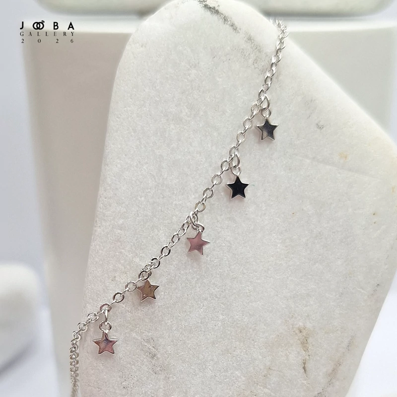 دستبند ستاره نقره ای ژوپینگ کد 312050155