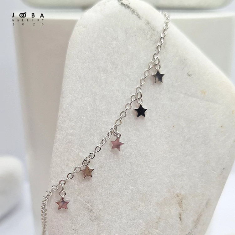 دستبند ستاره نقره ای ژوپینگ کد 312050155