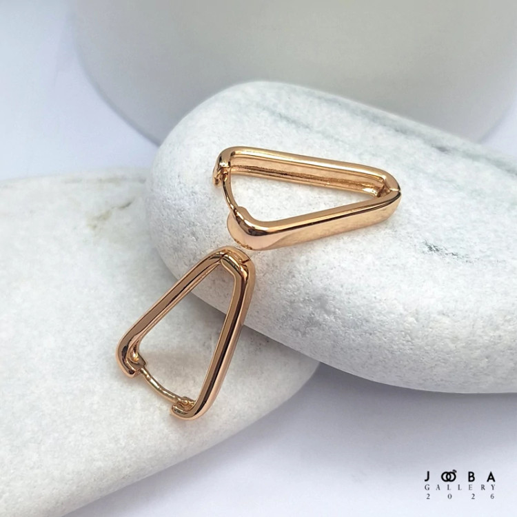 گوشواره مثلثی طلایی ژوپینگ کد 317060183