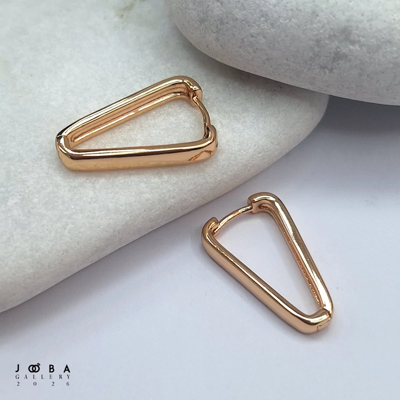 گوشواره مثلثی طلایی ژوپینگ کد 317060183